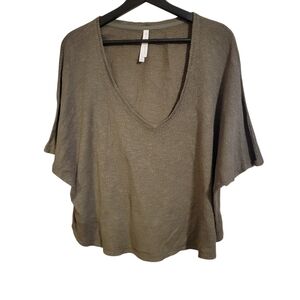 Aritzia Babaton Green Berry Waffle Knit Relaxed Tee